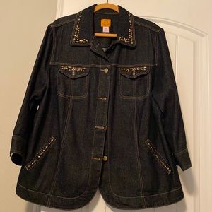RUBY RD. Embellished Denim Jacket